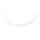 Collier chaîne à maillons de perles de verre NJEW-JN04252-6