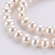 Fili di perle di perle d'acqua dolce coltivate naturali PEAR-E004-44-3