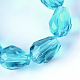Chapelets de perles en verre transparent GLAA-R024-6x8mm-11-1
