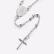 Collares de cuentas de rosario de 304 acero inoxidable NJEW-I205-14P-3