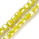 Electroplate Opaque Glass Beads GLAA-F108-10A-10-3