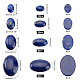 Superfindings 2 style cabochons de jaspe bleu naturel et lapis-lazuli G-FH0001-43-4