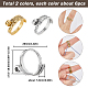 Sunnyclue 12 pièces 2 couleurs anneaux de manchette en alliage RJEW-SC0001-09-2