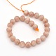 Dyed Natural Sunstone Round Beads Strands G-P088-10-6mm-2
