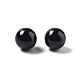 Cuentas de esfera de ónix negro natural (teñidas y calentadas) G-P520-18-2