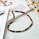 Disc Coconut & Mixed Stone Beaded Necklace for Girl Women NJEW-JN03699-2