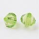 Faceted Bicone Transparent Acrylic Beads DBB4mm-103-2