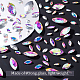 FINGERINSPIRE 94 Pcs Pointed Back Rhinestone 6 Sizes Glass Rhinestones Gems AB Color Horse Eye Jewels Embelishments with Silver Plated Back Crystals Stones Gem Stones for Crafts Jewelry Making RGLA-FG0001-10-4