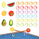 Nbeads Fruits & Vegetables Silicone Knitting Needle Point Protectors DIY-NB0009-48-1
