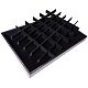 PH PandaHall Velvet Drawer Jewelry Display Tray Showcase Rings Earrings Necklace Bracelet Storage Organizer with Dividers 36 Grid Jewelry Tray Black ODIS-PH0001-05-5