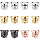 Benecreat 12 pièces bouledogue perles en laiton micro pavé cubique zircone chiot perles 4 couleurs pour bijoux bracelet bricolage artisanat ZIRC-BC0001-14-1