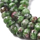 Chapelets de perles en rondelles en jade de Malaisie naturel teint X-G-E316-2x4mm-43-3