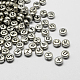 Perles de lettre à trou horizontal en acrylique plaqué X-PACR-Q099-M03-1