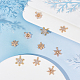 Beebeecraft 10 stücke 5 stil zirkonia schneeflocke charms 18 karat vergoldete schneeflocke winter charms anhänger weihnachten diy dekoration charms für die schmuckherstellung KK-BBC0001-86-4