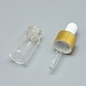 多面的な合成アメジスト開閉可能な香水瓶ペンダント  真鍮のパーツとガラスのエッセンシャルオイルのボトル  40~48x21~25mm  穴：1.2mm  ガラス瓶容量：3ml（0.101液量オンス）  宝石の容量：1ml（0.03液量オンス） G-E556-05A-4