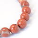 Jaspe rouge naturel brins de perles rondes X-G-E334-6mm-27-5