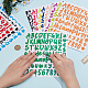 Craspire 12 Blatt 12 Farben PVC selbstklebende Etikettenaufkleber DIY-CP0008-51-3