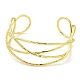 Brass Wire Wrap Cuff Bangle BJEW-Q771-01G-1