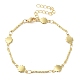 Brass Sun & Bar Link Chain Bracelets for Women BJEW-G672-03G-1