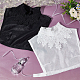 AHADERMAKER 2Pcs 2 Colors Detachable Cotton Lady Lace Shirt Collars AJEW-GA0006-12-4