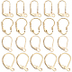 Beebeecraft 1 Box 40Pcs Leverback Earring Findings 24K Gold Plated Brass 4 Style Clasp Earring Hooks Ear Wire with Hole for Jewelry Making KK-BBC0010-44-1