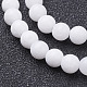 Chapelets de perles de jade blanche naturelle X-GSR10mmC067-2