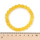 Natürliche gelbe Jade Perlen Stretch Armbänder&nbsp;BJEW-K212-B-038-5
