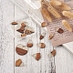 Kissitty 20 pz 10 ciondoli in resina e legno di noce in stile RESI-KS0001-05-4