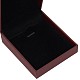 Cuadrados colgante de collar de cuero cajas de regalo con terciopelo negro LBOX-D009-06A-4