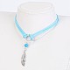 Alloy Linking Rings and Alloy Enamel Pendant Necklaces NJEW-JN02141-04-3