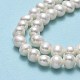 Fili di perle di perle d'acqua dolce coltivate naturali PEAR-F018-14-01-4