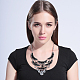 Fashion Women Jewelry Zinc Alloy Glass Rhinestone teardrop NJEW-BB15095-B-10