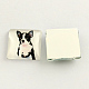 Puppy Photo Glass Square Cabochons GGLA-S022-30mm-07A-1