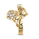 SHEGRACE Infinite Love 18K Gold Plated Heart Charm Brass Cubic Zirconia Finger Ring JR03A-01-3
