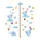 SUPERDANT 3 PCS/set Height Chart Elephant Cloud Height Chart Rainbow Lollipop Wall Sticker PVC Growth Charts Ruler 40 to 160 cm Height Measure for Nursery Bedroom Living Room DIY-WH0232-037-1