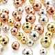 330 pièces 6 styles 3 couleurs galvanoplastie brins de perles d'hématite synthétiques non magnétiques G-FS0001-07-4