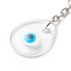 Teardrop Handmade Lampwork Evil Eye Pendants Keychain KEYC-JKC00379-03-3