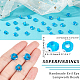 SUPERFINDINGS 1Strand about 30Pcs Evil Eye Lampwork Glass Beads 9.5~10.5x5~5.5mm Flat Round Spacer Loose Beads Dodger Blue Handmade Evil Eye Beads for DIY Jewelry Bracelet Making LAMP-FH0001-05-2