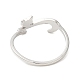 304 anillo ajustable de gato de acero inoxidable para mujer. RJEW-M149-34P-2