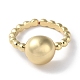 Латунное кольцо на палец для женщин с покрытием стойки RJEW-K247-07G-2