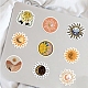 Cartoon Sun Moon Plant Paper Stickers Set X-DIY-G066-38-5