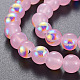 Spray Painted Glass Beads Strands X-GGLA-S058-001C-01-3