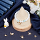Beebeecraft 8Pcs 4 Style Chinese New Year 2023 Rabbit Charms 18K Gold Plated Easter Bunny Charms with Cubic Zirconia Pearl Decoration for Bracelet Necklace Earring KK-BBC0003-99-5