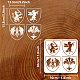FINGERINSPIRE Heraldic Crest Coat of Arms Family Stencil 11.8x11.8inch Heraldic Crest Family Drawing Template Reusable Emblem Stencil Plastic Large Stencils for Painting on Wood DIY-WH0391-0513-2