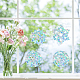 16 Sheets Waterproof PVC Colored Laser Stained Window Film Static Stickers DIY-WH0314-081-7