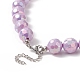Colliers de perles rondes en acrylique à facettes couleur macaron NJEW-JN04192-7