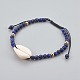 Natural Lapis Lazuli(Dyed) Braided Bead Bracelets BJEW-JB04079-02-1