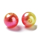 Perles en plastique imitation perles arc-en-abs OACR-Q174-12mm-17-2