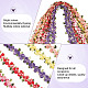 GORGECRAFT 5 Yards Flower Trim Ribbon Floral DIY Lace Applique Sewing Craft Lace Edge Trim for Wedding Dresses Embellishment DIY Party Decor Clothes OCOR-GF0002-11B-4