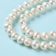 Fili di perle di perle d'acqua dolce coltivate naturali PEAR-E018-39-4